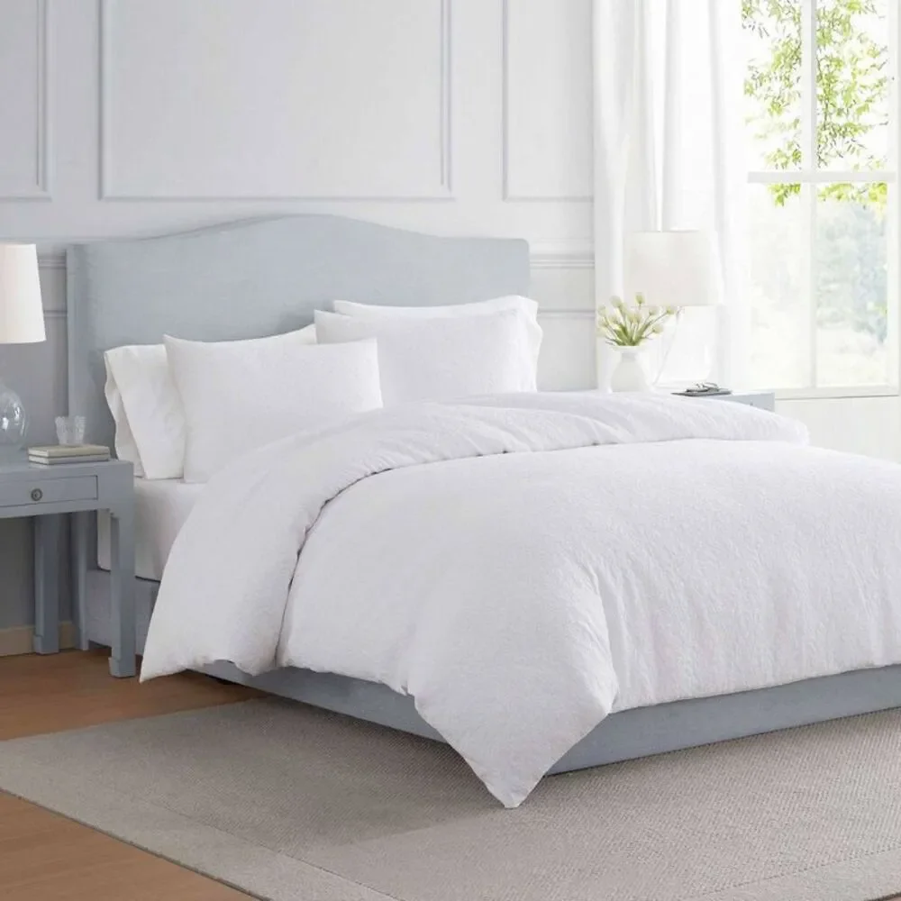 Martha Stewart White Textured Comforter Set